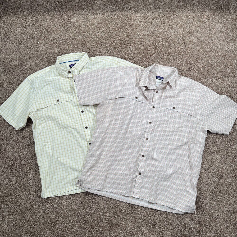 Patagonia Men's 2XL XXL Island Hopper Vented Short Sleeve Shirt, Lot of 2